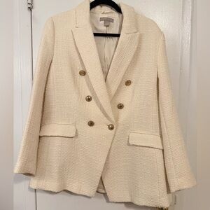 H&M Cream Boucle Short Coat